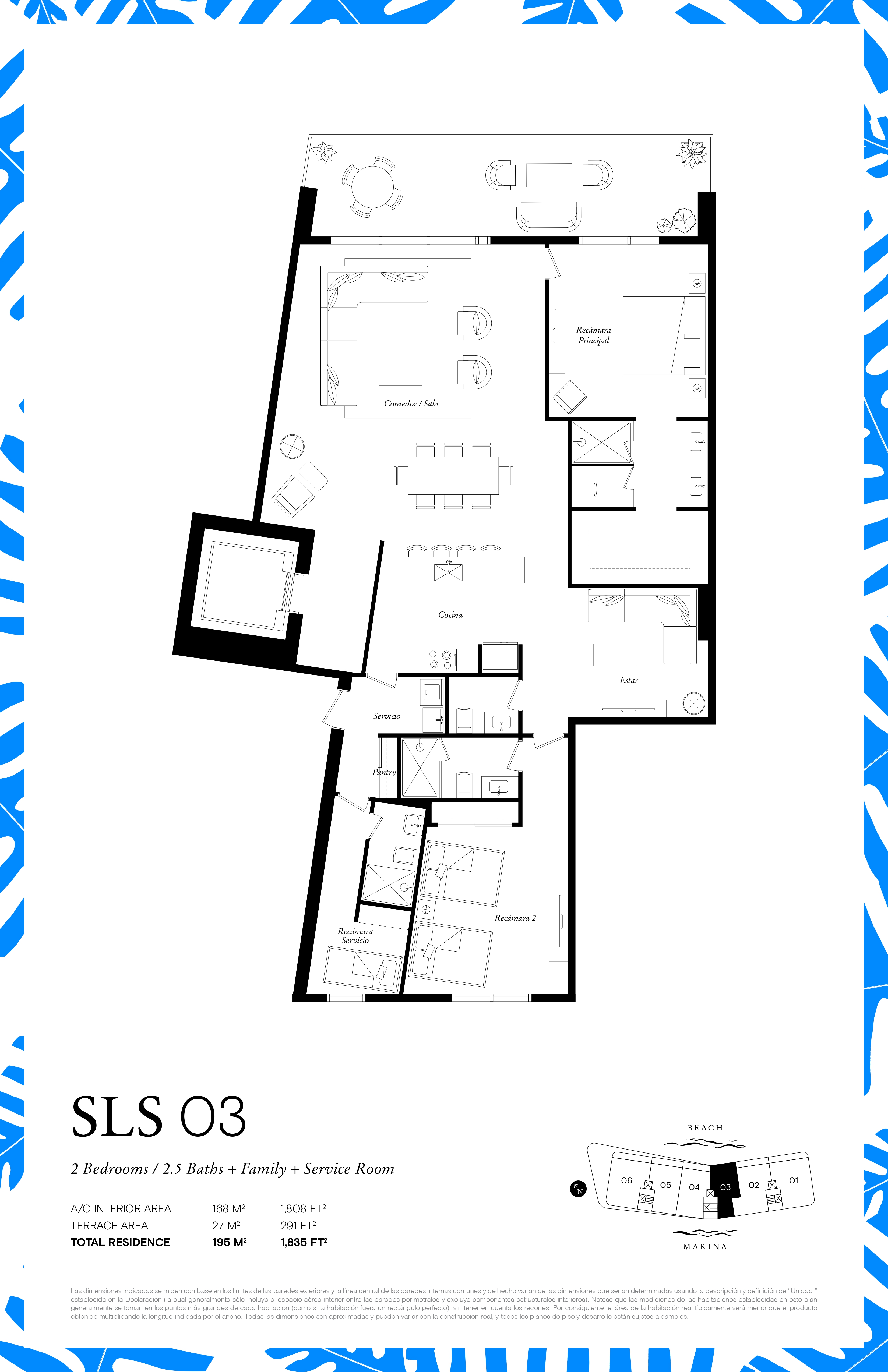 Departamento en Venta SLS Bahia Beach Puerto Cancún | 195 m2 | SLS 03