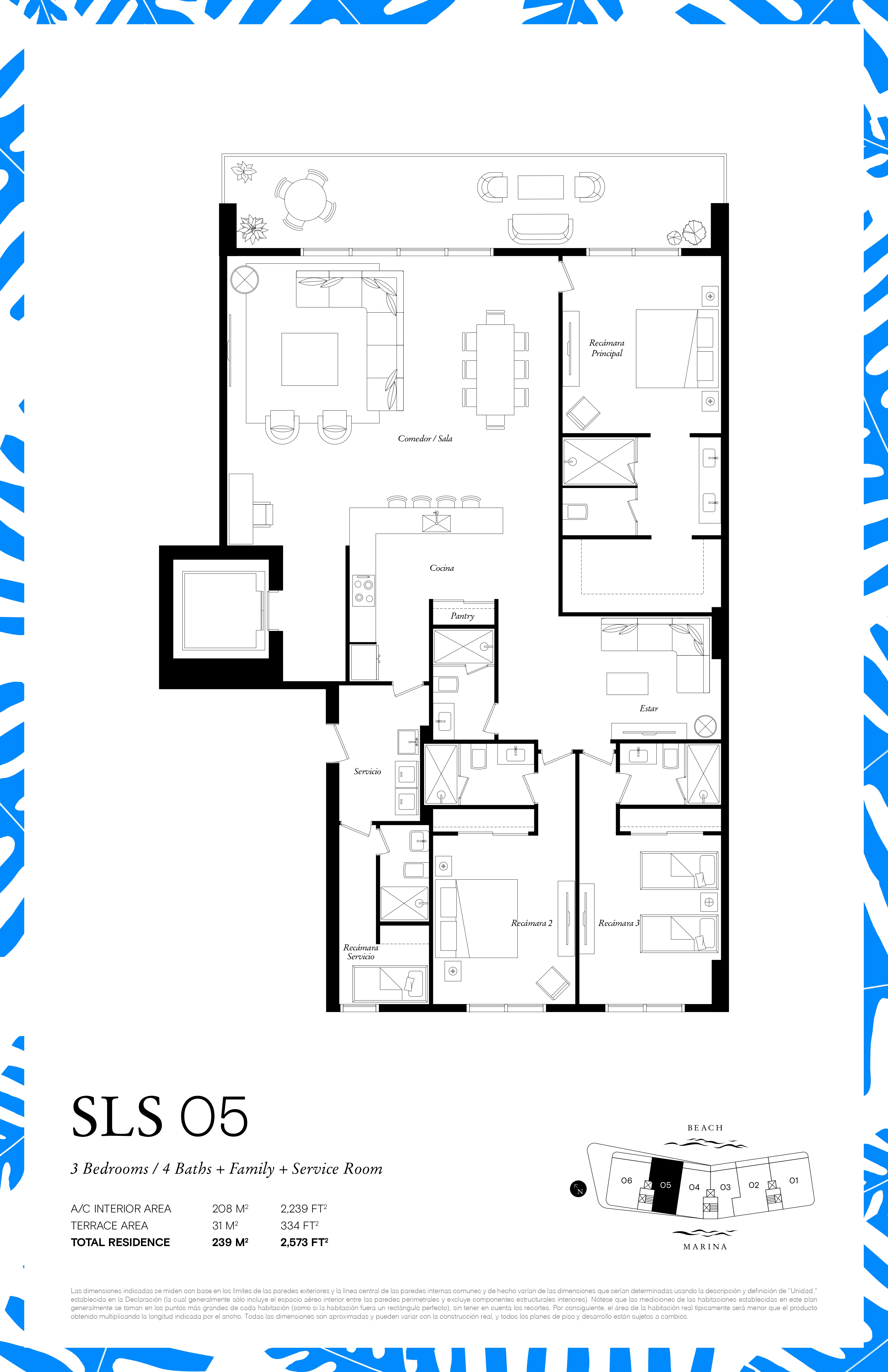 Departamento en Venta SLS Bahia Beach Puerto Cancún | 239m2 | SLS 05